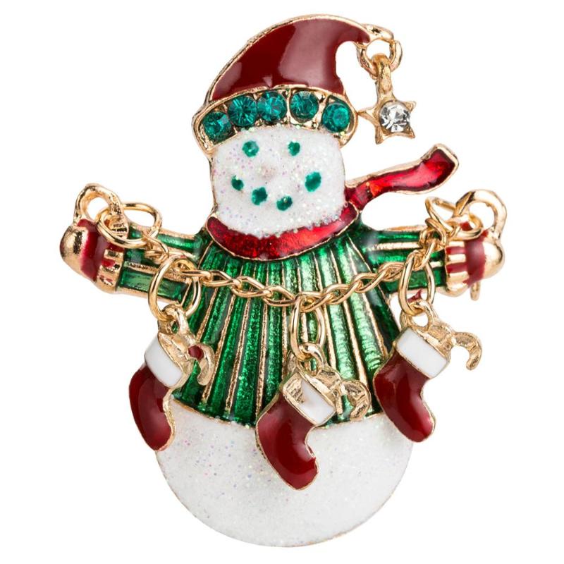 

Pins, Brooches Sweet And Lovely Snowman Boots Women Acrylic Inlaid Zircon Drip Oil Christmas Ornaments Gifts Trend Exquisite, Gray