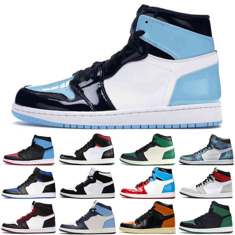 

Fashion Jumpman 1 1s men women basketball shoes Bloodline Shadow Fearless Chicago Gold toe mens trainers sport sneakers