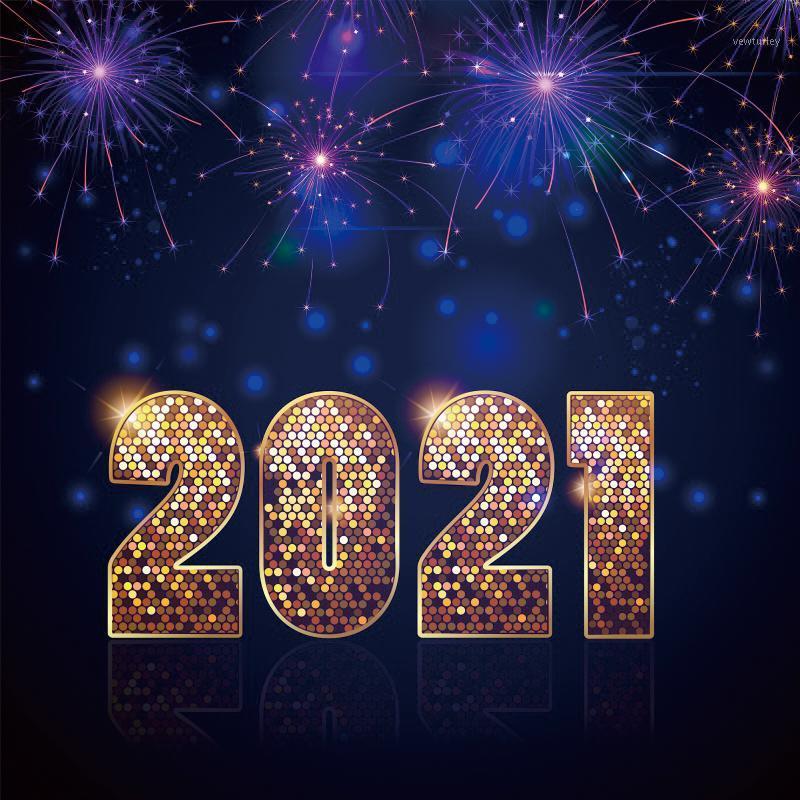 

Party Decoration Happy Year Backdrop Purple Brilliant Firework Background Family Christmas Decor Po Booth Studio Pography Prop