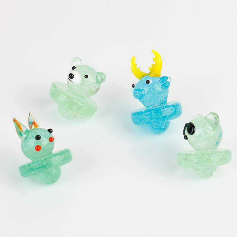 

Smoking Pipes New cigarette nail cover luminous glass panda bear old cow rabbit