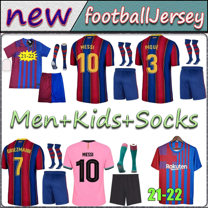 

Messi soccer jersey 2021 ANSU FATI F. DE JONG O.DEMBÃLÃ camiseta futbol GRIEZMANN Maillots thailand football shirt 4th Fsan Player version A, Black;yellow