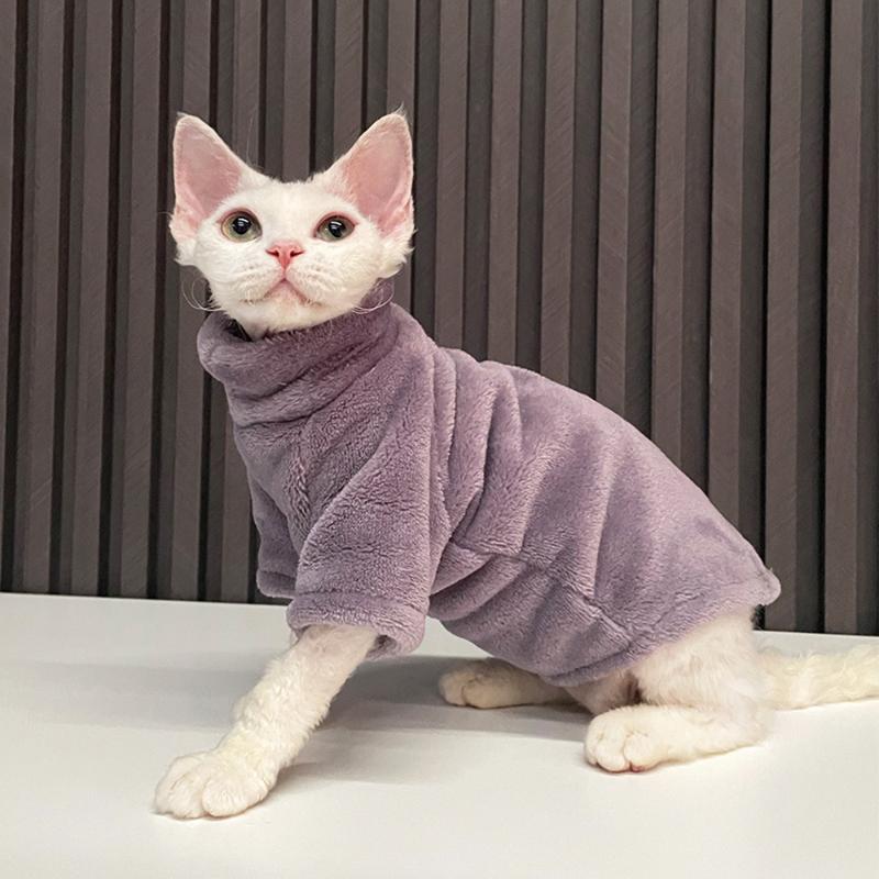 

Cat Costumes Warm Sphynx Clothes Soft Fleece Kitten Hoodies Clothing Fashion Colorful Sphinx Devon Rex Ropa Para Gato
