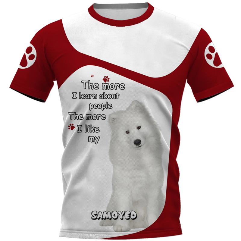 

Men's T-Shirts Samoyed 3D Printed Dog T Shirts For Women Men Summer Casual Tees Short Sleeve Lovely Drop, T-shirt