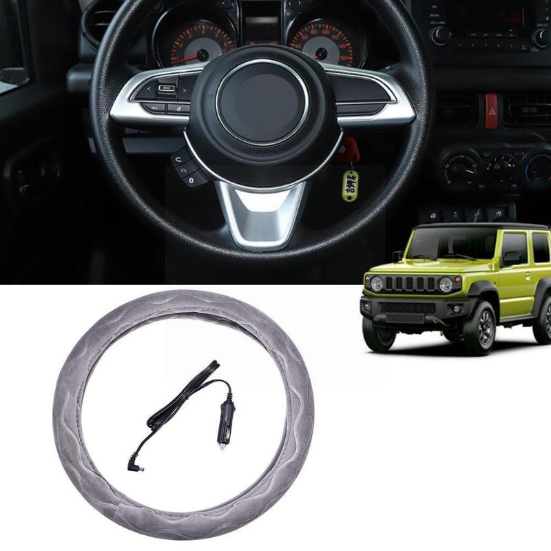 

Steering Wheel Covers Car Heating Cover 12v Protector Winter Universal For Accessories P9m1