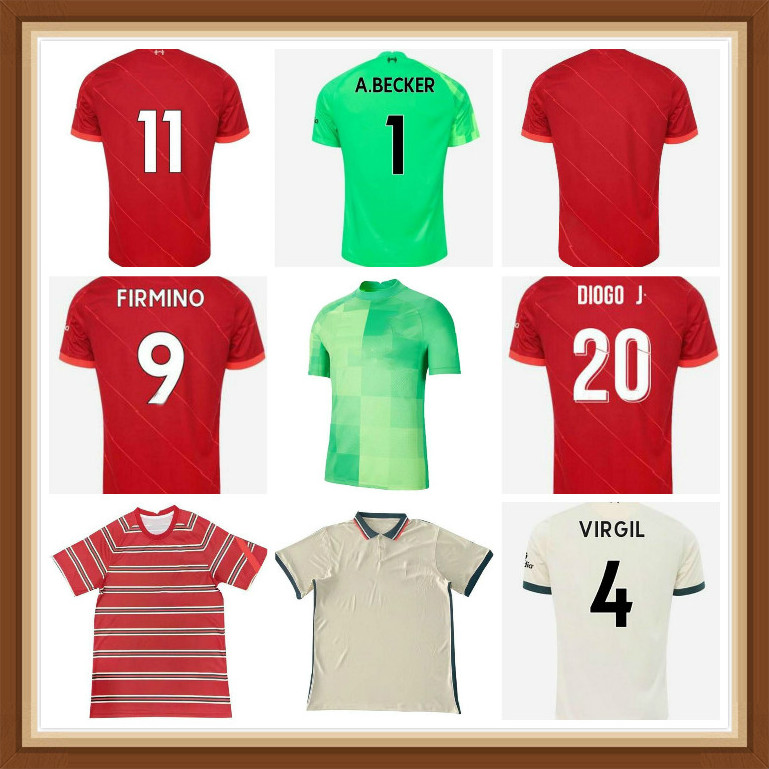 

2021 2022 Soccer Jersey Football Shirt A.BECKER #1 maillot de foot M.SALAH #11 Men's Kids Kits #9 uniforms MILNER #7, Ivory