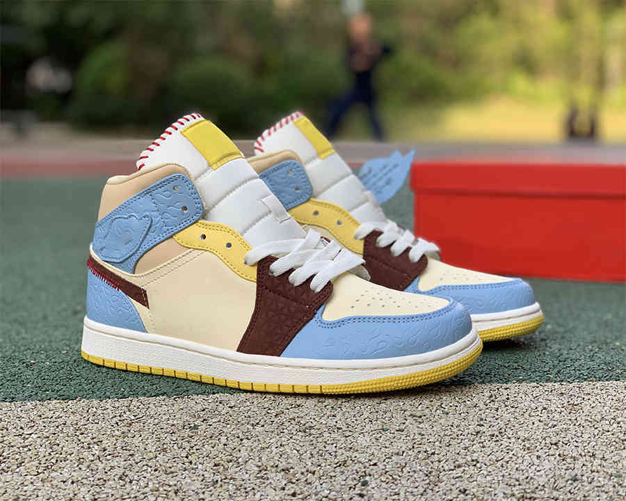 

Shoes Basketball authentic Jumpman 1 Mid Fearless Pale Vanilla Cinnamon running Trainers Sneakers Sports Come, #1