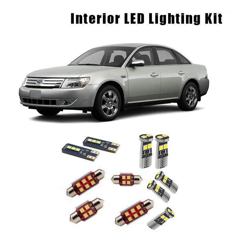 

Emergency Lights For Taurus 2008 2009 2010 2011 2012 8 Bulbs White Interior LED Car Reading Light Kit Fit Map Dome Trunk License Lamp