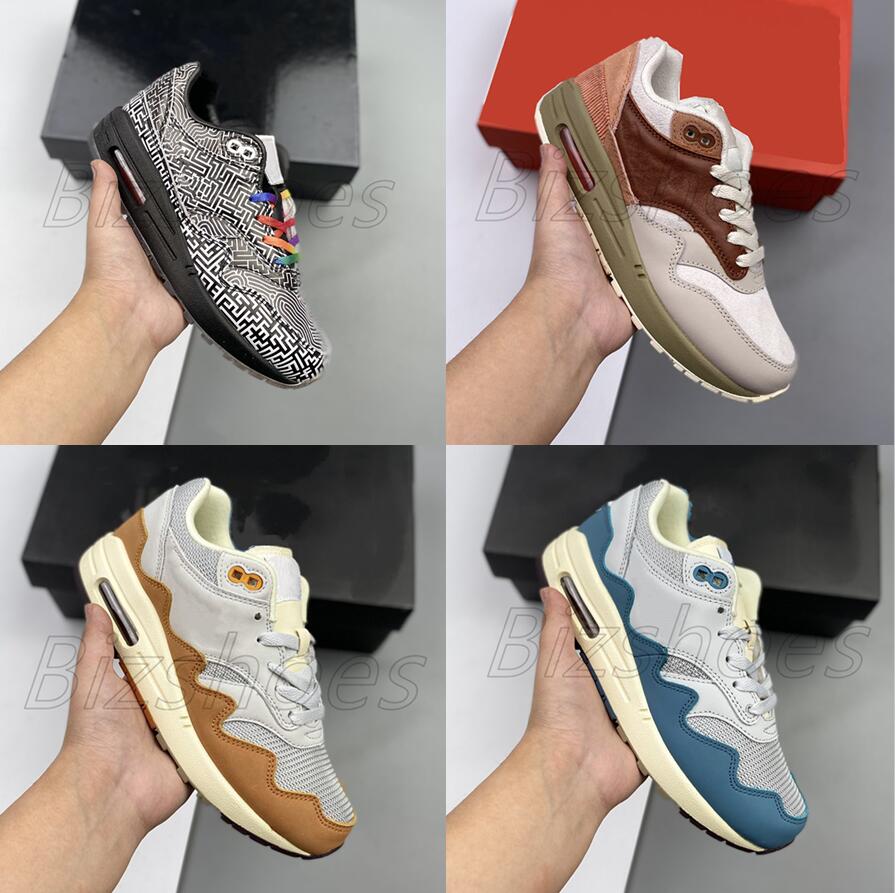

Patta x 1 Monarch Designers Sports Shoes Metallic Silver Monarch Pure Platinum Aqua Noise Outdoor Sneakers Trainers, 02