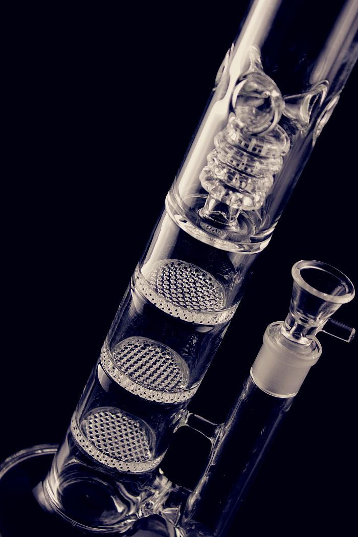 

factory Color Glass Bong hookahs Beaker Hitman water pipe Zob ice catcher arms tree perc dab oil rigs bubbler Pink purple Hookah matrix