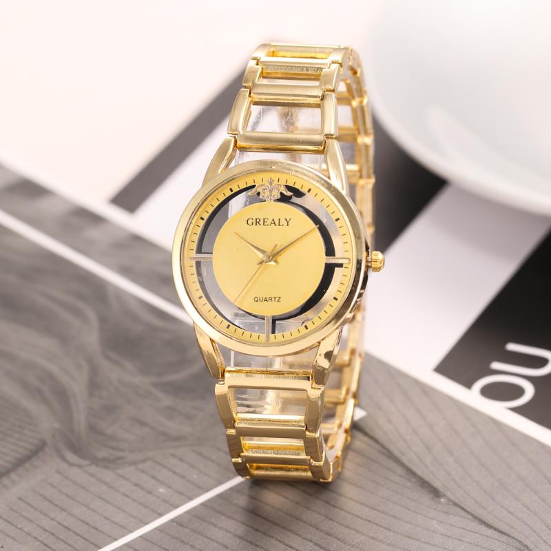 

Fashion Hollow Women Watch Ladies Casual Alloy Dress Female Quartz Wristwatch Montre Femme Wristwatches, Silver
