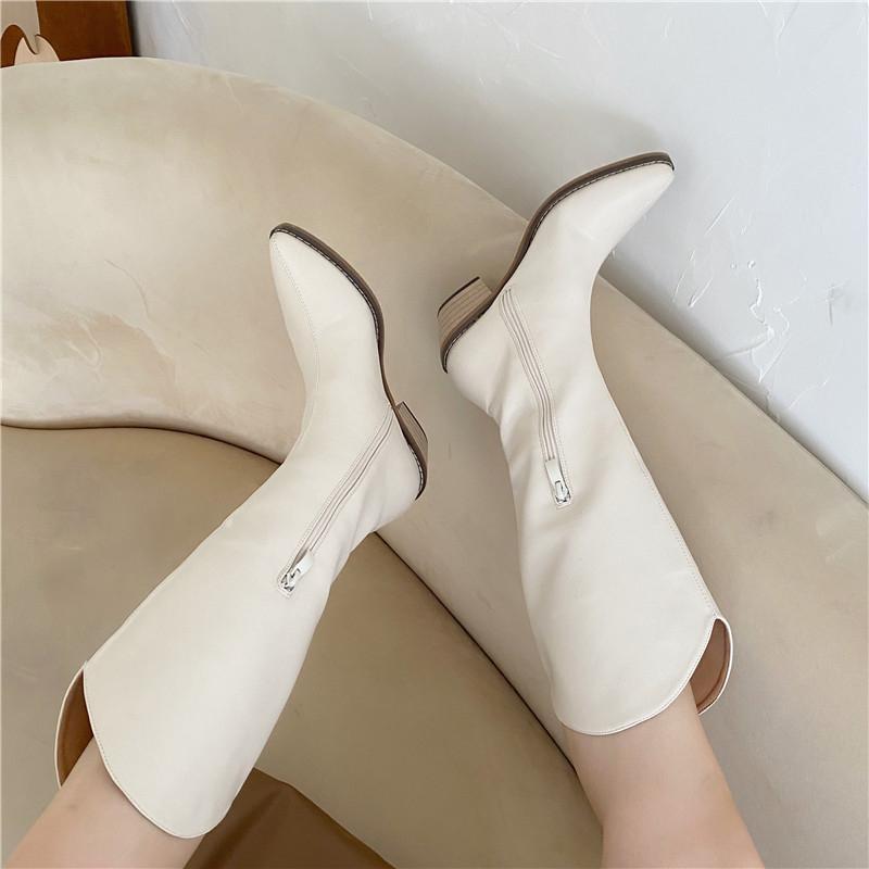 

Boots 2021 INS Women Knee High Heel Lady Riding Botas Warm Winter Shoes Spike Heels Pointed Toe Casual Footwear Long, Black