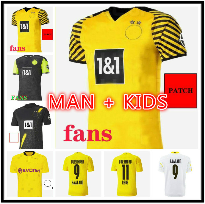 

Borussia Dortmund 20 21 HAALAND REUS BELLINGHAM 110th 4th soccer jersey HAZARD SANCHO BRANDT 2021 football shirt MEN kids BALR signature, Black;yellow