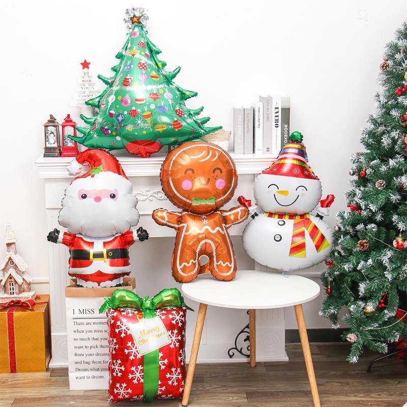 

Christmas Decorations Happy Day Foil Balloons Santa Claus Merry For Home 2021 Xmas Party Globos Navidad Year 2022