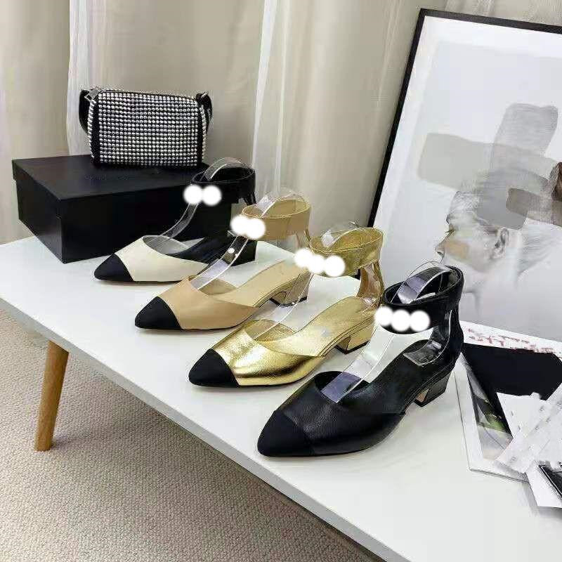 

Fashion women's leather sandals pointed shoes high heels leather soles high quality wholesale, Black