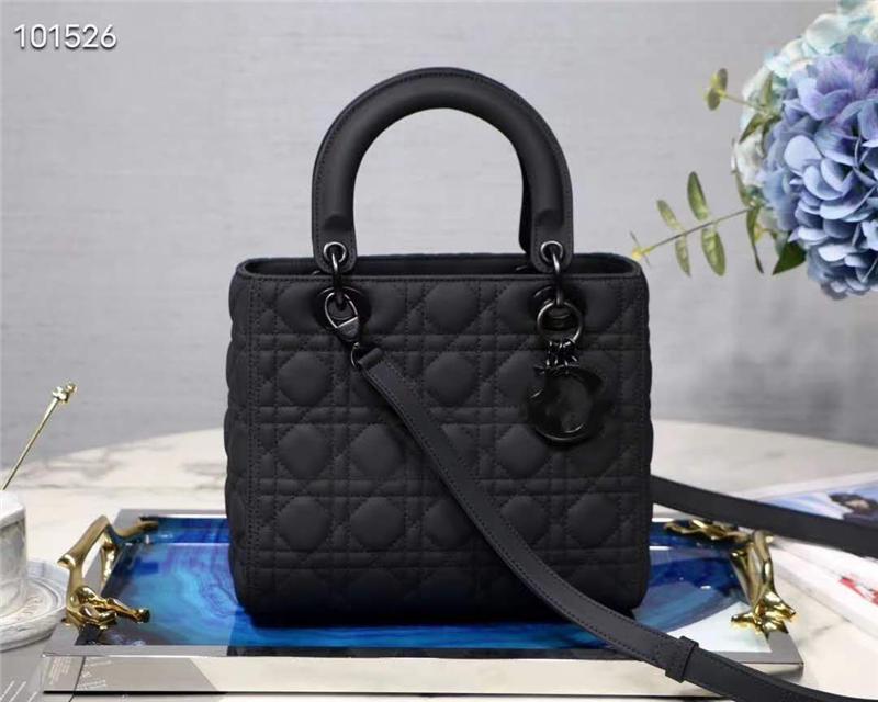 

Designers Womens Handbags Purses My Lady Cannage 2way Shoulder Ultra matte Hand Bag Lambskin Leather Black M0565 Size: 24 x 20 x 11CM