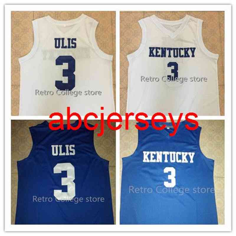 

#3 Tyler Ulis Kentucky Wildcats blue White Basketball Jersey Stitched Custom Any Number Name Ncaa XS-6XL, Bule