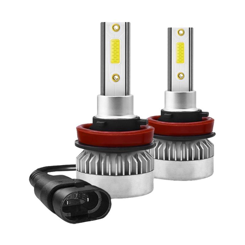 

Car Headlights 2pcs Led Light H8/H9/H11 110W 20000LM COB Full Aluminum White Blue Side Wedge Styling Moulding