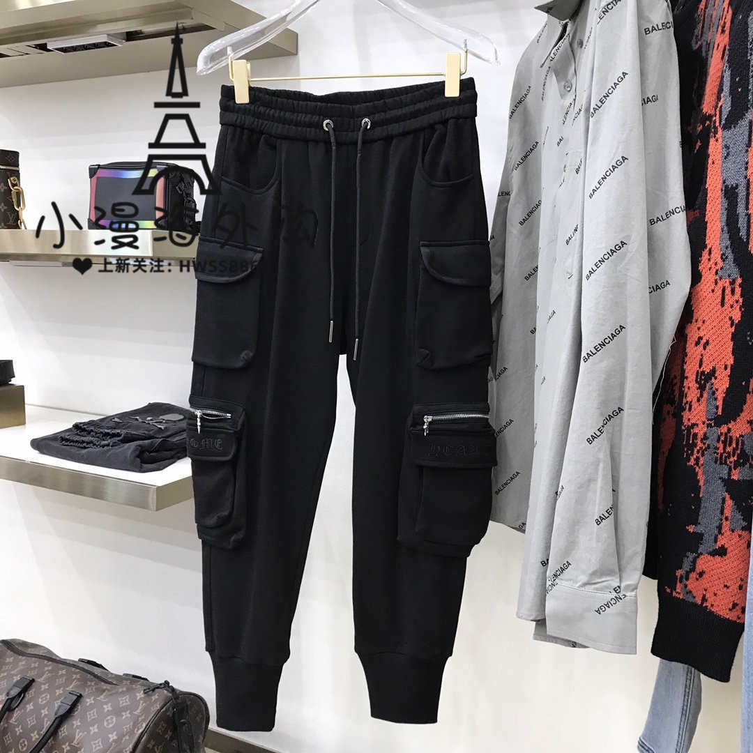 

/ Crosin rome-hearts 20 New Terry Sports Ch Casual Men's and Women's Wear Pants, Black