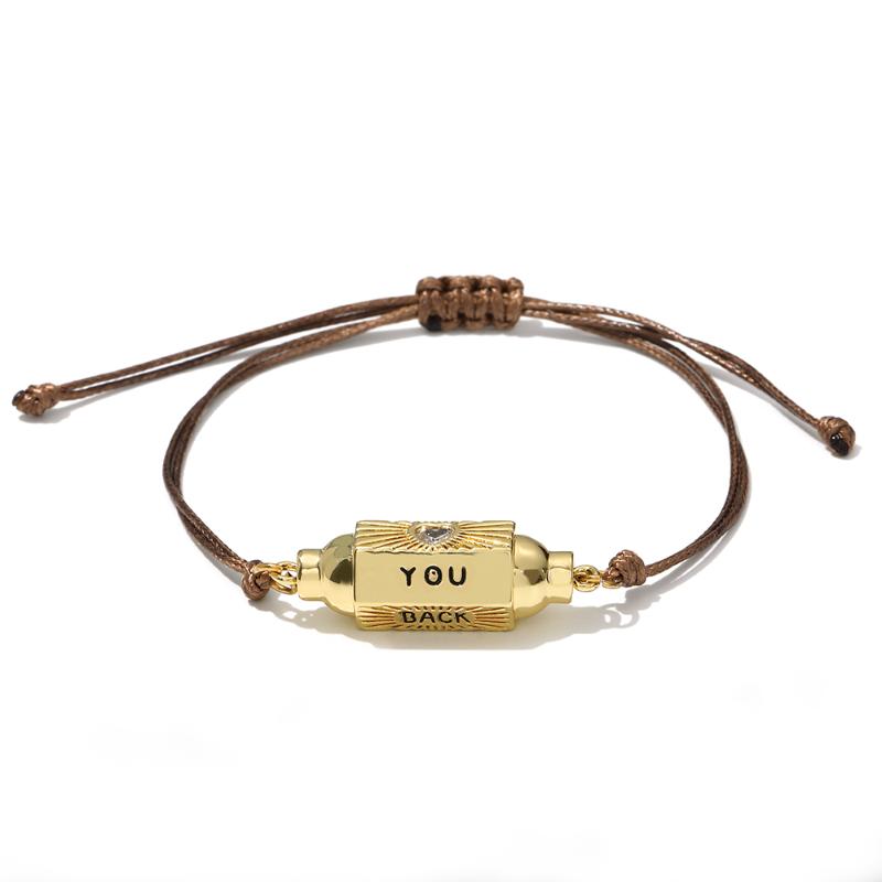 

Boho Bohemian Colorful Bracelet For Women Letter Couple Braclet Men Trendy Fashion Heart Adjust Charm Chain Bracelets