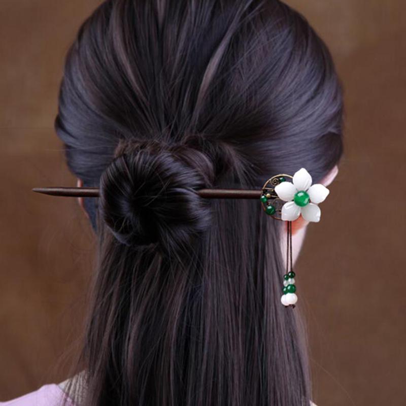 

Hair Clips & Barrettes Chinese Style Hairpin Simple Vintage Sticks Tiara Wood Hairwear Woman Hairpins Accessories Gift, Golden;silver