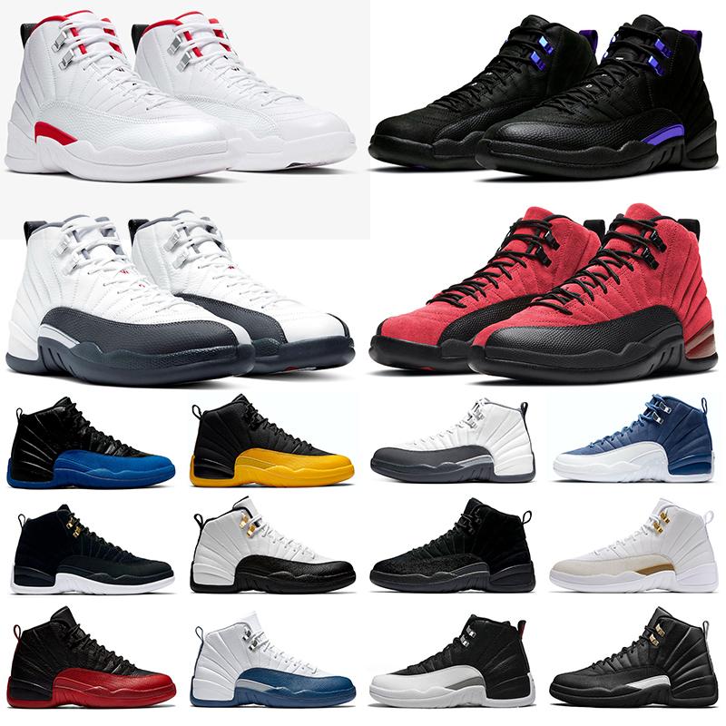 

Jumpman 12s Basketball Shoes 12 Men Twist Dark Concord Grey Reverse Taxi Flu Game University Gold French Blue High Quality Mens Trainers Sneakers, As shown
