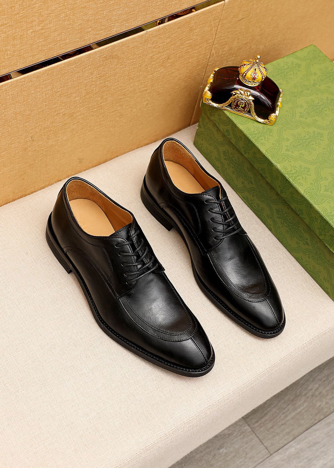 

Fashion Men's Genuine Leather Party Wedding Dress Shoes Brand Formal Office Business Oxfords Casual Flats Size 38-45, Black