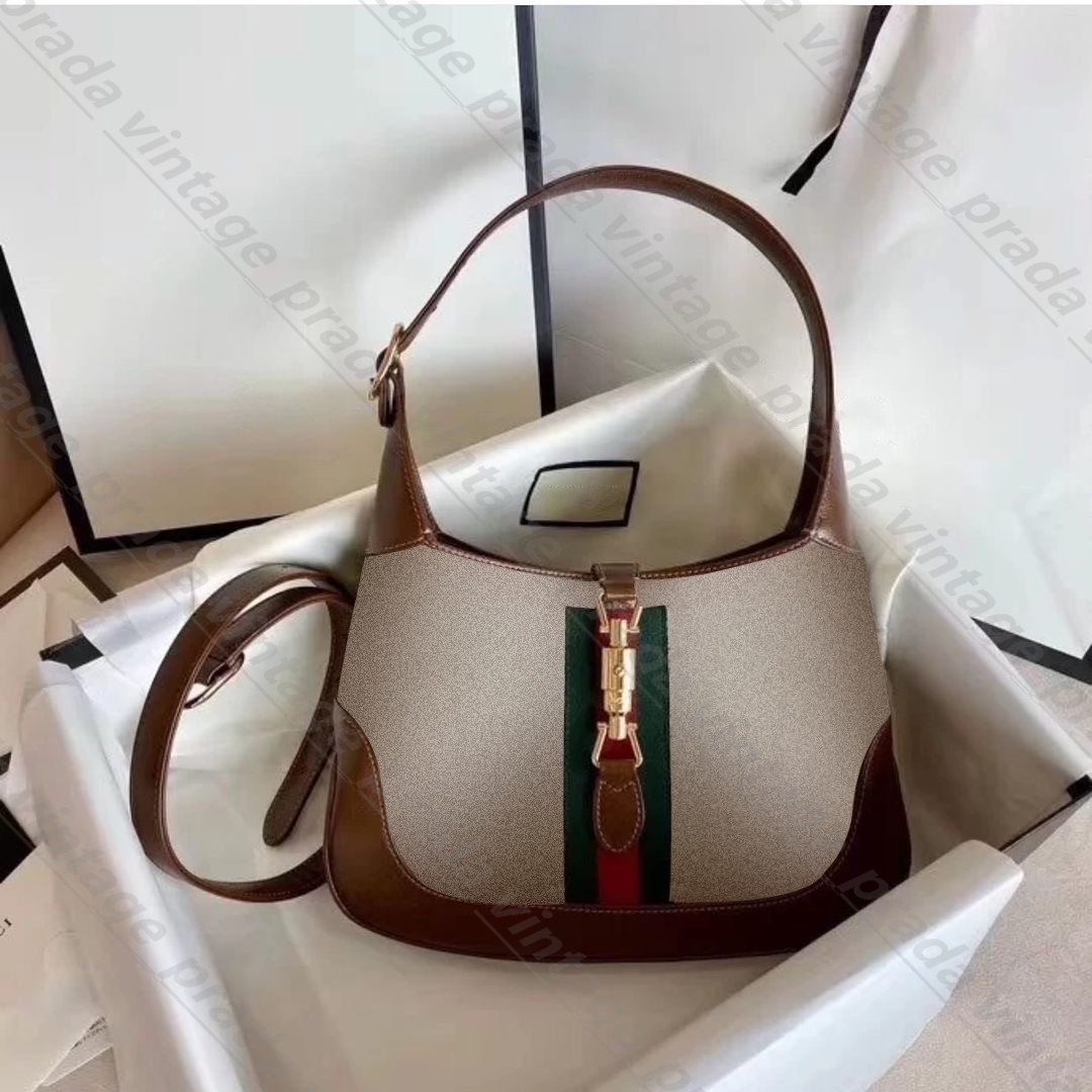 

Top quality Real Leather Women's Cleo g Jackie 1961 brushed tote Handbag Nylon Luxury Designer man Shoulder Bag hobo Wallet Crossbody Bags Handbags Purses, Box