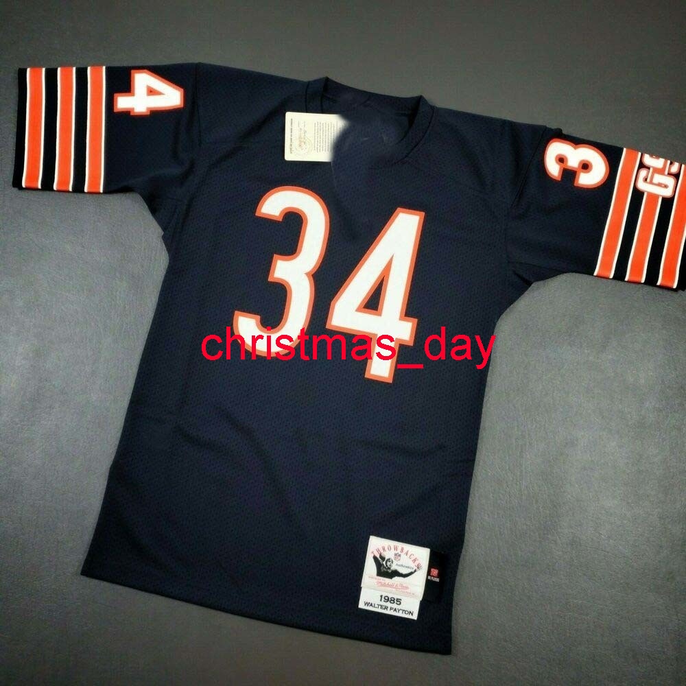 

100% Stitched Walter Payton Mitchell & Ness 1985 Football Jersey Men Women Youth XS-6XL Add Any Name Number, Blue