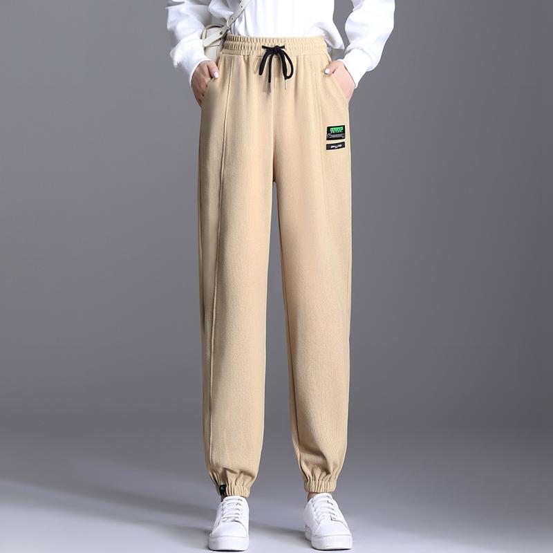 

Women's Pants & Capris Autumn Winter Causal Trousers Black Loose Thick High Waist Fashion Harem Female Jogging Fitness Sports, As pic