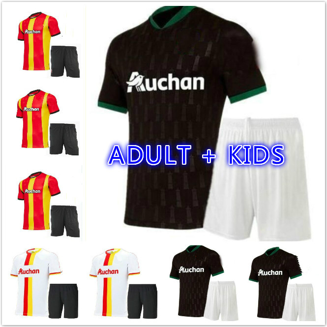 

adult kids kit 20 21 RC Lens Gradit Fortes Cahuzac Perez soccer jerseys 2021 maillot de foot Camisa de futebol Men's boy football Shirts, Black;yellow