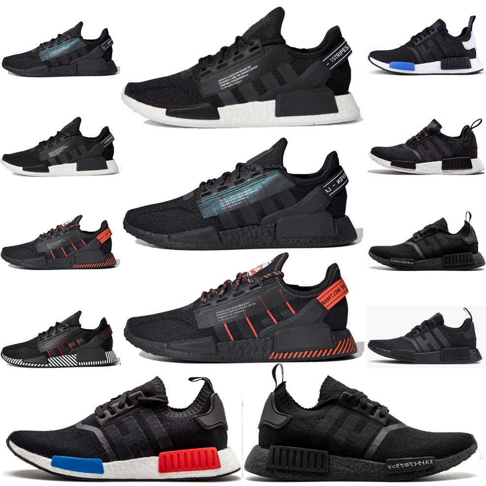 

nmd r1 bee Running shoes Nmds v2 lace sneakers runner men Womens Primeknit Triple black White Dazzle camo red OREO trainers Sports shoe EUR 36-45, Box