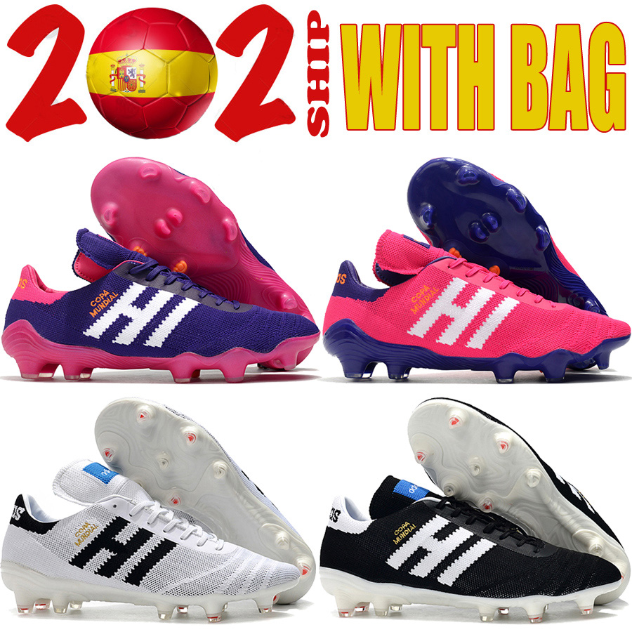 

Mens Boots Copa Mundial 70Y FG Soccer Shoes Outdoor Primeknit Low Football Cleats Top Quality Breathable Training Footwear Pink Blue Black W