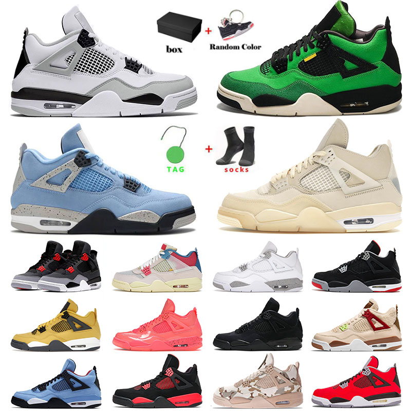 

Original Basketball Shoes Jumpman 4 IV For Mens Sports Military Black Cat 4s University Blue Cactus Jack Bred Toro Bravo Infrared Trainers Designer Sneakers, 36-47 (3)