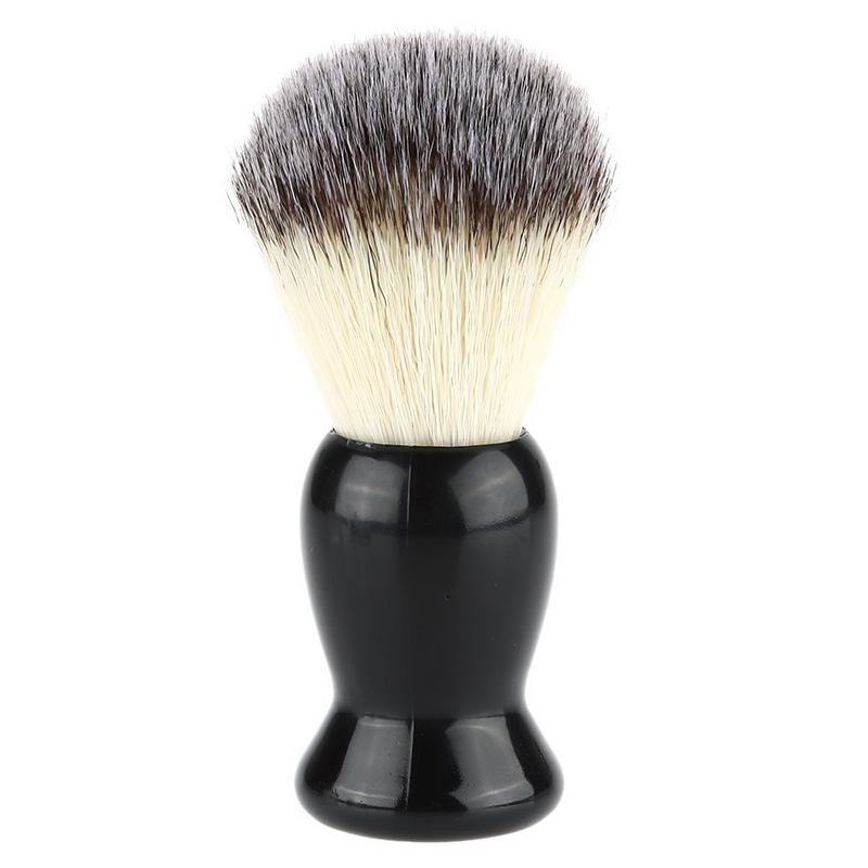 

Shaving brush Black/White Synthetic Fibre Resin Handle Men Wet Shave BrushesScouts