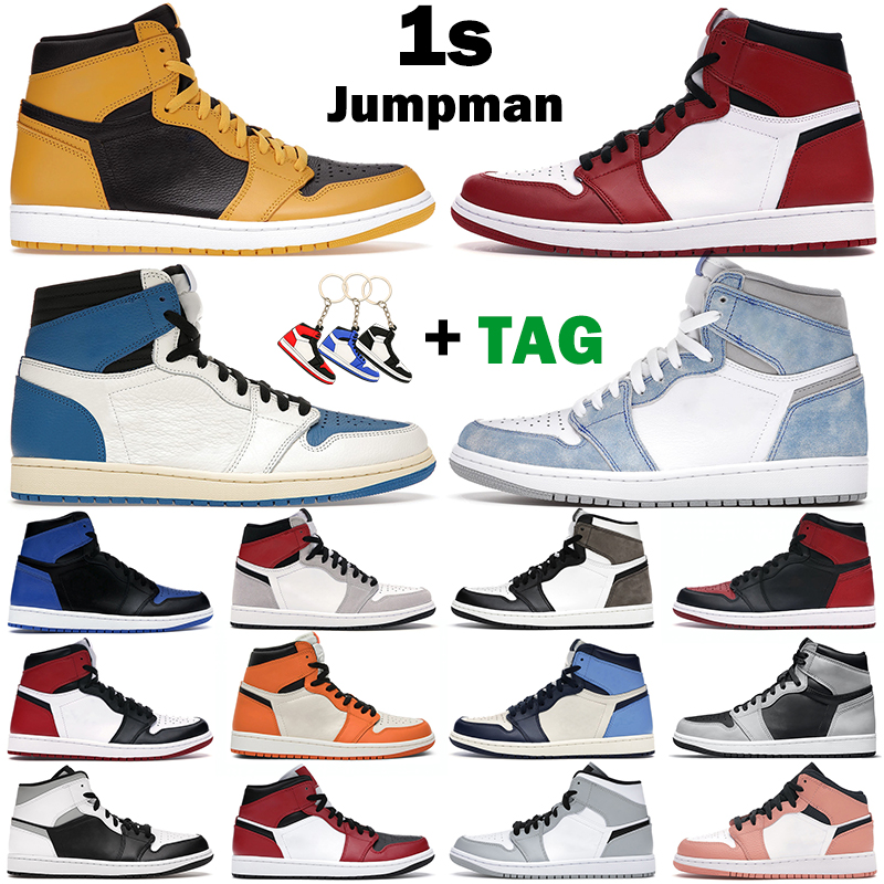 

mens basketball shoes jumpman 1s high og 1 Military Blue Pollen Black White University Obsidian Chicago Digital Pink Pine Green men women trainers sneakers, 39