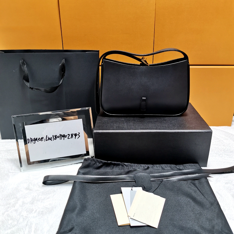 

2021 Fashion leather women's armpit bags Crocodile Style Makeup handbag Plug-in buckles 24.5cm high quality cosmetic bag send box 3A#2024, Free delivery box