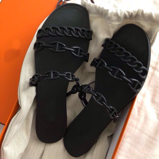 

Summer Designer Slippers Women Sandals Rivage Chaine d'Ancre Rubber Jelly Sandalias Beach Slides Flat Lady Flip Flops Causal Walking
