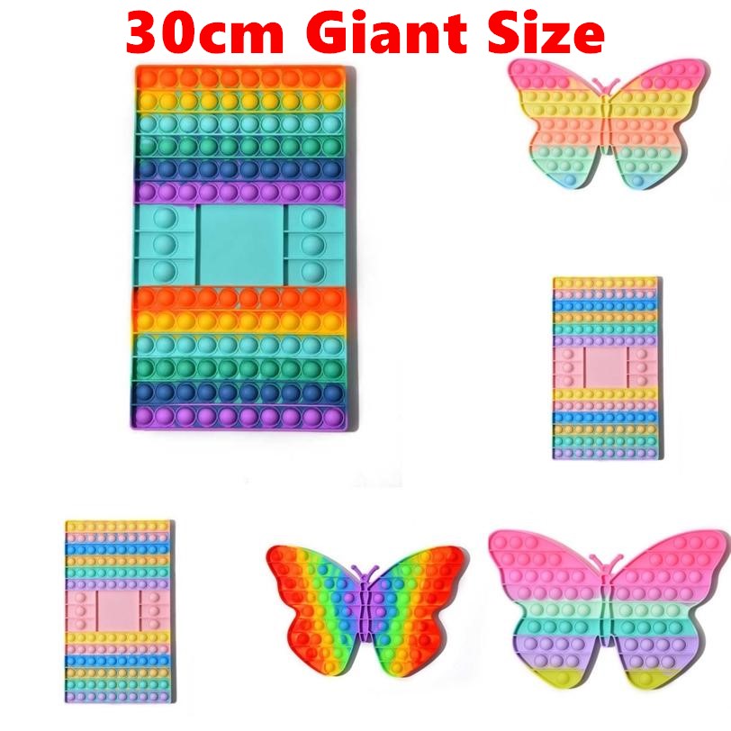 

32CM 29.5CM Mega Large giant fidget bubbles board toys butterfly chessboard shapes push bubble finger fun puzzle TIKTOK jigsaw stress relief