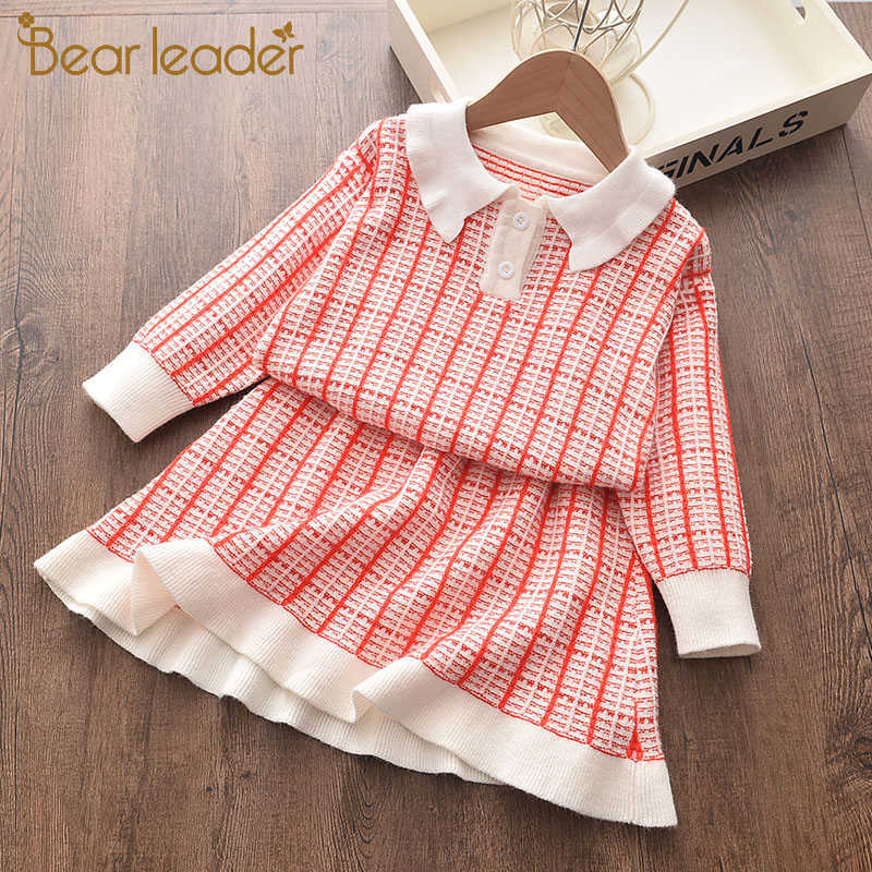 

Bear Leader Kids Girls Long Sleeve Kids Sweaters Fashion Kids Wear Knitted Dress Baby Girls Clothing Suit for Children Baby Girl 210708, Az470 pink