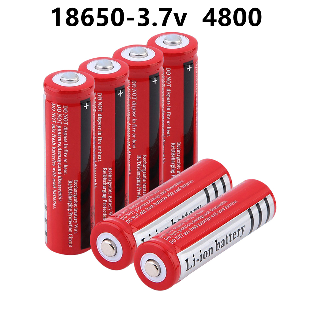 

18650 Lithium Battery 3.7 V Volt 4800mah BRC 18650 Rechargeable Li-ion Batteries For Power Bank Torch