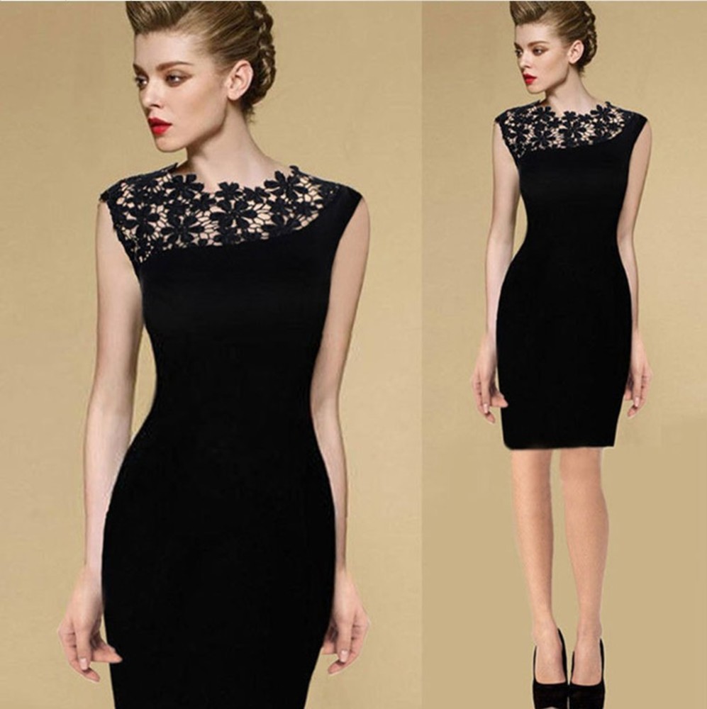 

Dress Slim Lace Stitching Sexy, Red