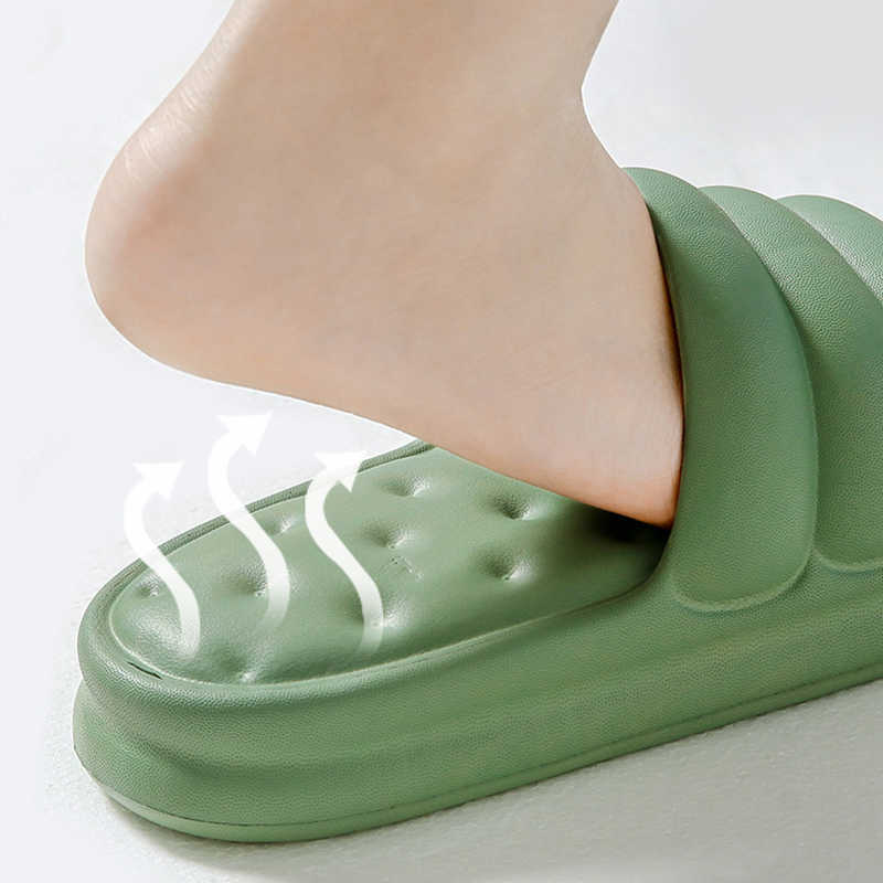 

Rimocy Comfortable Home Slippers Women Summer EVA Soft Sole Platform Sandals Woman Thick Bottom Non-slip Slides Flip Flops H0827, Black