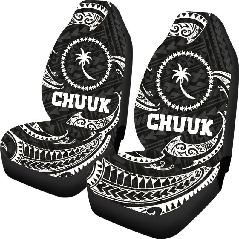 

Chuuk Polynesian Tribal Print Car Seat Cover Auto Interior Protect Case Adjustable Straps Accessories Dustproof Chair Covers