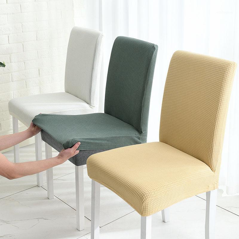 

Chair Covers Waterproof Cover Elastic Seat For Dining Room All-inclusive Back Slipcover With Plaid Living El Decor