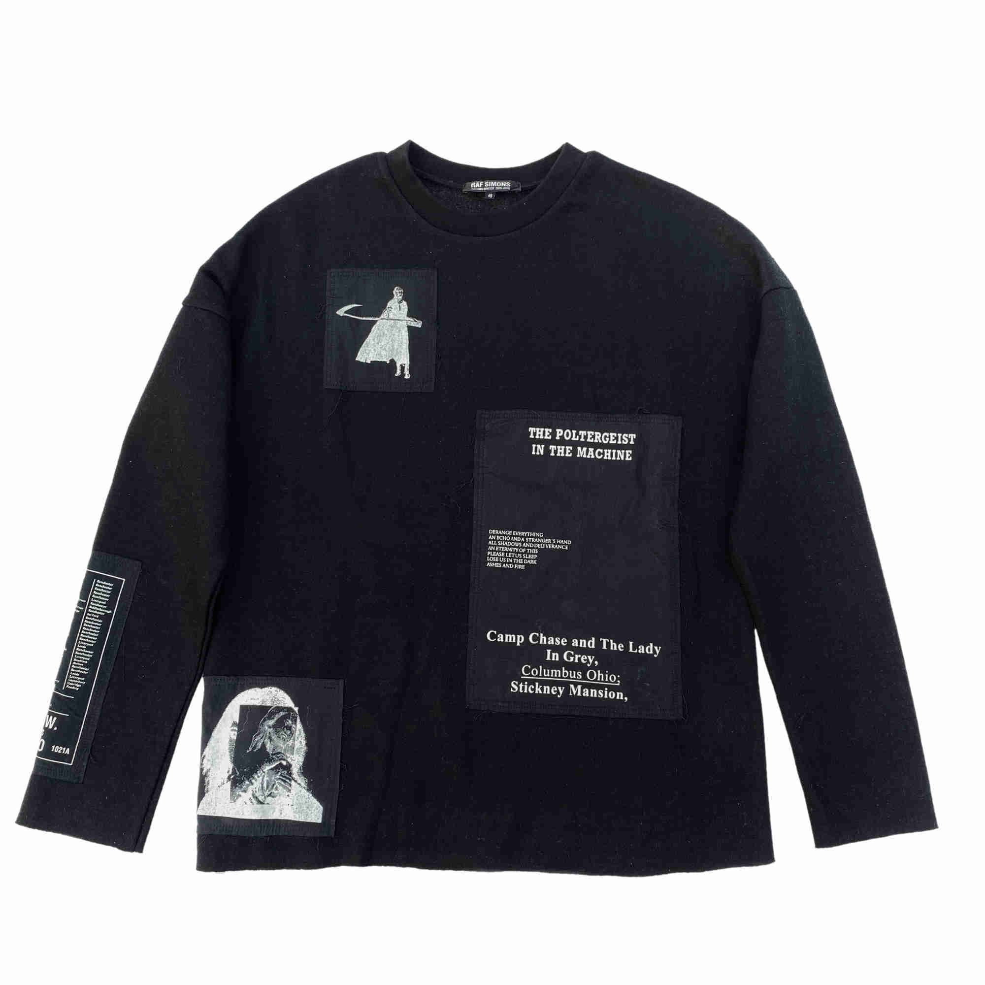 

Men's Hoodies Shtyj Raf Simons 2005 arch poltergeist sweater, Black
