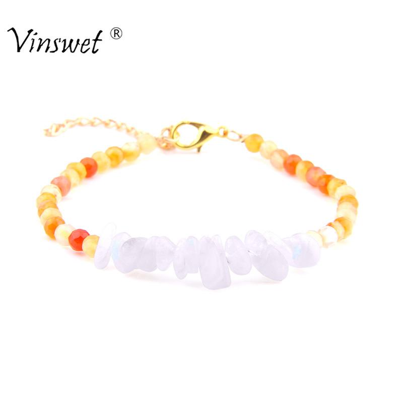 

Natural Chip Stone Labradorite Beaded Bracelets Men Fashion Agates Adjustable Bracelet For Women Jewelry Drop Beaded, Strands, Black