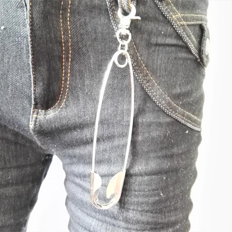 

Keychains Metal Keychain Saftey Pin Key Chain Clip Women/men's Hiphop Rock