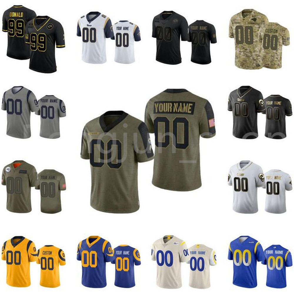 

2022 Los Angele Men Women Youth Ram Stitched Football 99 Aaron Donald 9 Matthew Stafford 10 Cooper Kupp Custom''NFL''jerseys Size S-4XL
