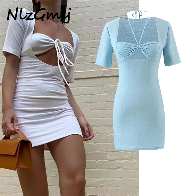 

Dres Sexy Solid Summer Ladies High Street Female Two-piece Tube Top Mini 04 210628, As picture
