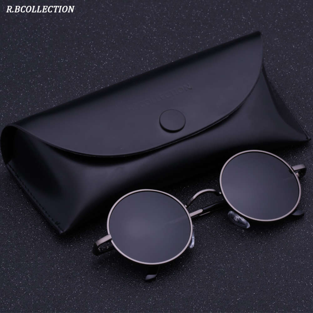 

Black Metal Polarised sunglasses Gothic Steampunk Womens Fashion Retro Small Vintage Round glasses Inks